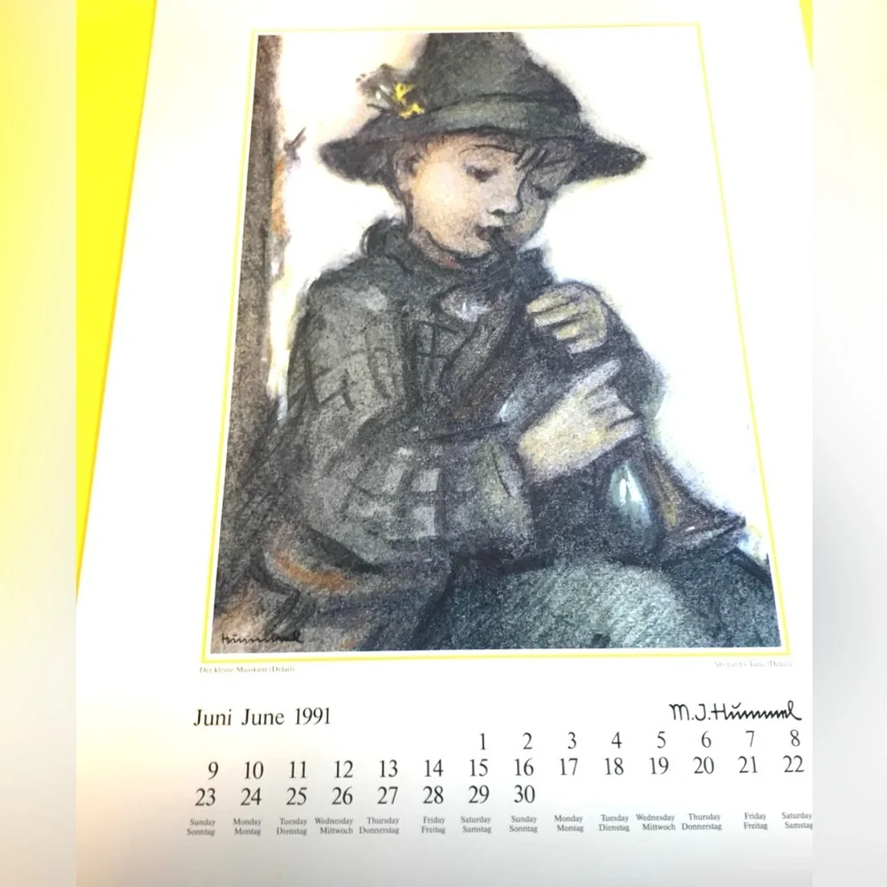 1991 Hummel Calendar Use for Prints